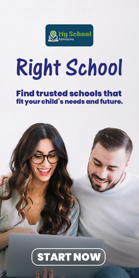 Parents exploring school admission options online.